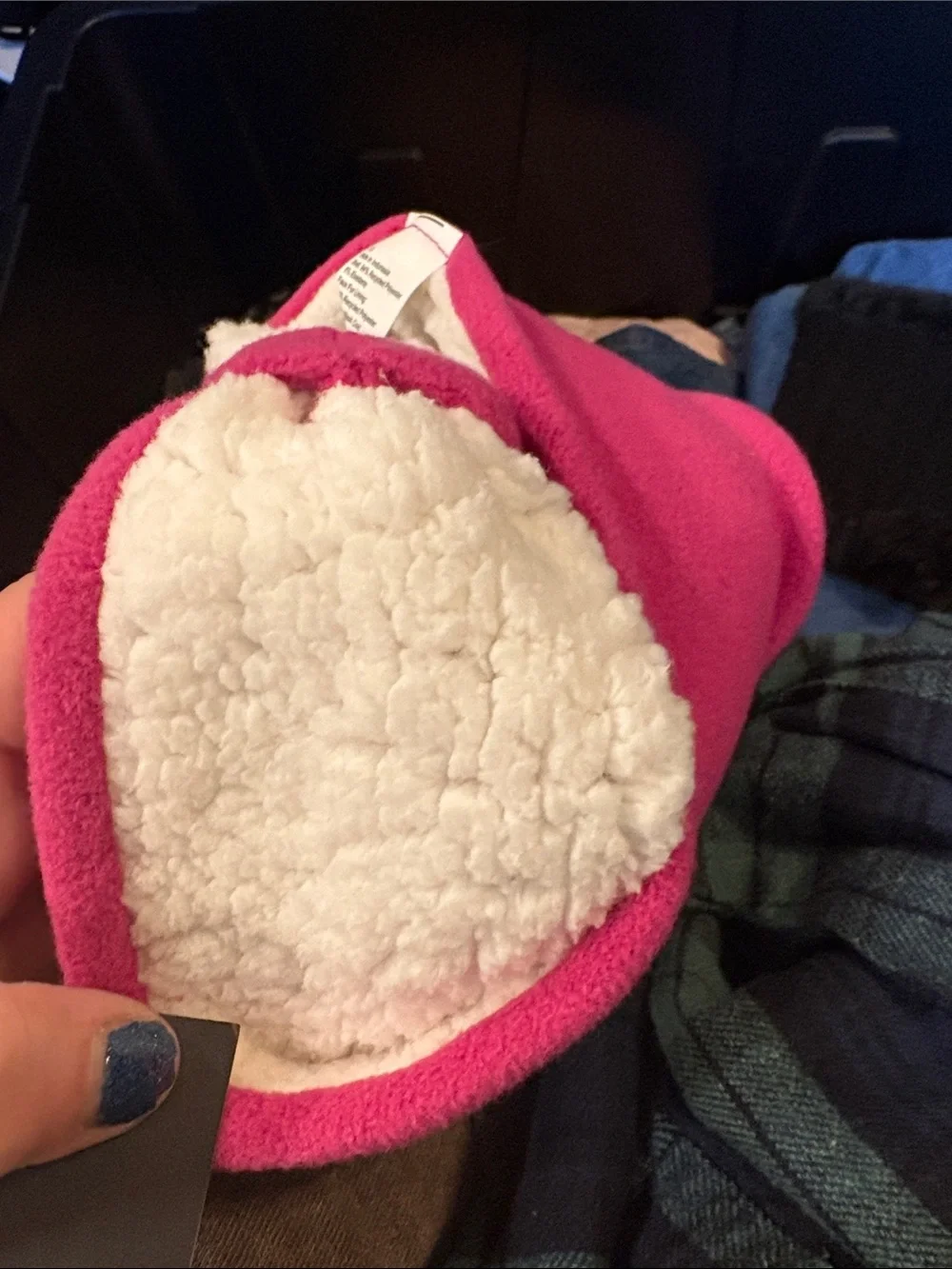 Cuddl Duds Fuchsia Bow Sherpa Headband